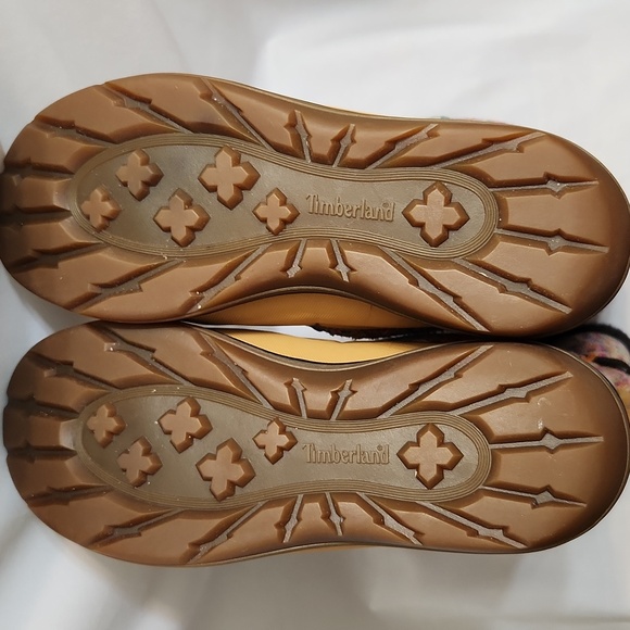 Timberland Multicolored Woven Knit Faux Fur Leather Tall boots (w size 8.5) - Picture 13 of 16